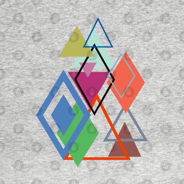 Colorful triangles and rhombuses, pattern of triangles by SAMUEL FORMAS